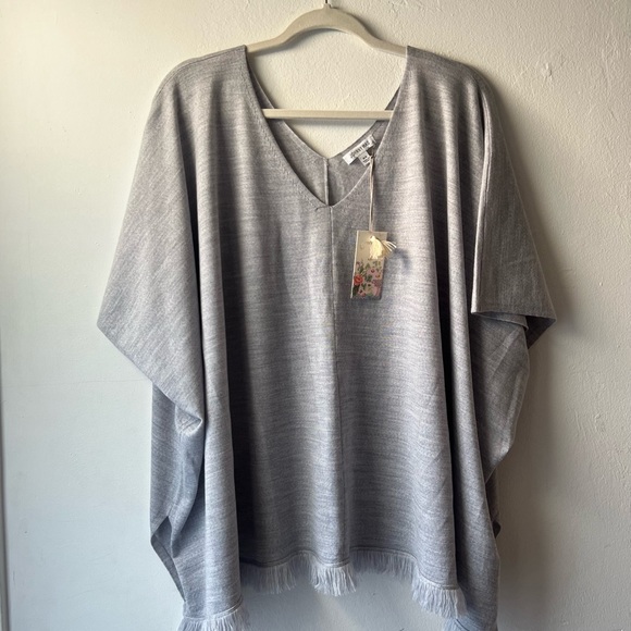 Johnny Was Lightweight Wool & Cashmere-Blend Poncho O/S - Picture 3 of 7